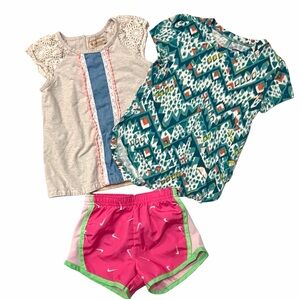 Kids Set two shirts and Nike shorts